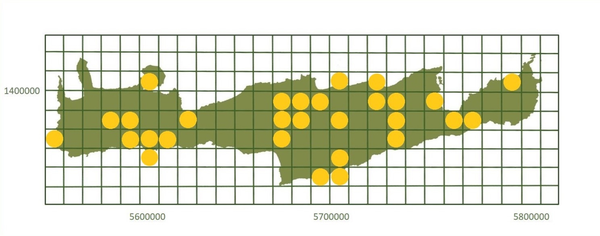 *based on http://www.pamperis.gr/THE_BUTTERFLIES_OF_GREECE/MAPS.html, updated Dec 2025 (ETRS89, grid 10X10 km)